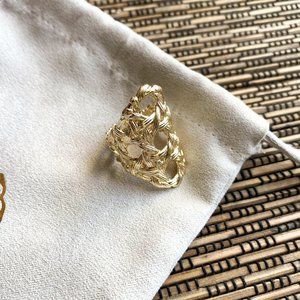 Kendra Scott Natalie Gold Statement Ring SIZE S/M